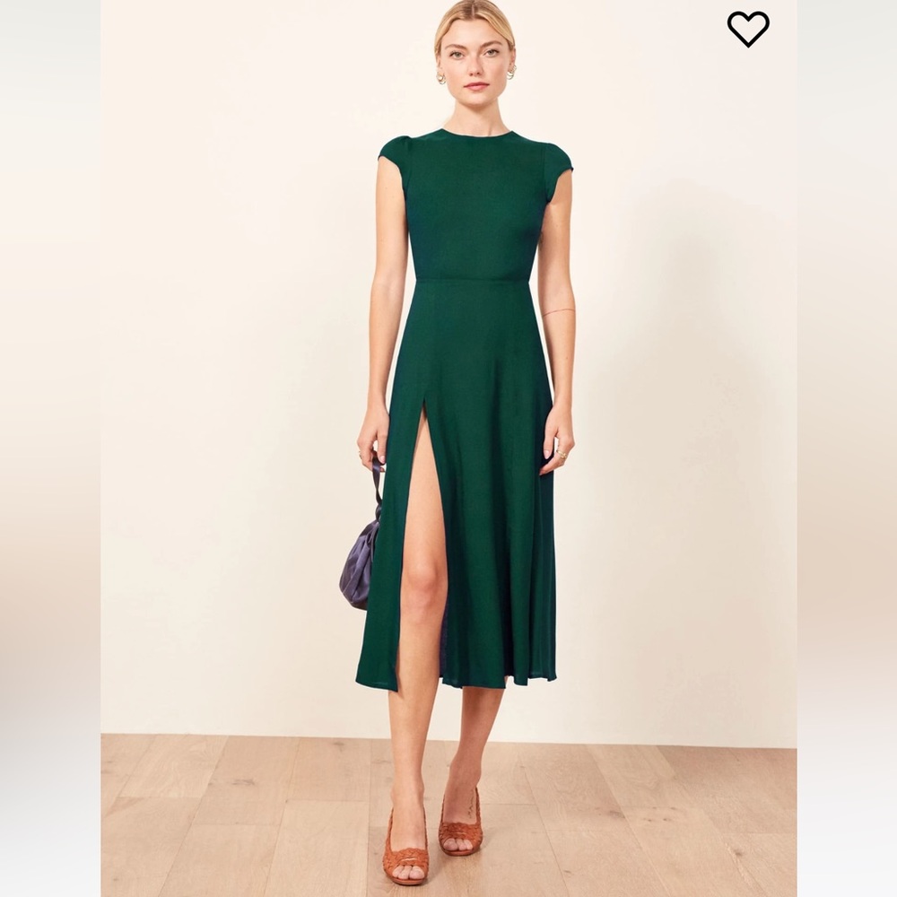 Reformation Petites Gavin Dress - 4P; emerald; NWT; perfect condition